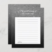 エレガント白黒グラデーション共有葬儀 (正面/裏面)