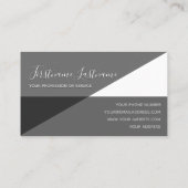 エレガント白黒グレミニマルー三角記号 名刺 (裏面)