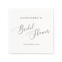 エレガント白黒スクリプシンプルトブライダルシャワー