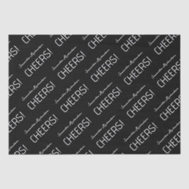 エレガント白黒スクリプト名 薄葉紙