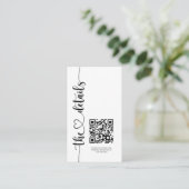 エレガント白黒スクリプ結婚トの詳細 エンクロージャーカード (スタンド正面)