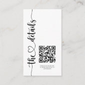 エレガント白黒スクリプ結婚トの詳細 エンクロージャーカード (正面)