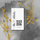 エレガント白黒スクリプ結婚トの詳細 エンクロージャーカード