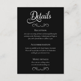 エレガント白黒スクリプ結婚トの詳細 エンクロージャーカード