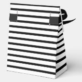 エレガント白黒ストライプ金ゴールドフレ結婚ーム フェイバーボックス (裏面)