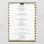 エレガント白黒ストライプ金ゴールドフレ結婚ーム メニュー (正面)