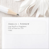 エレガント白黒スミニマルプ結婚リ ラベル (インサイチュ)