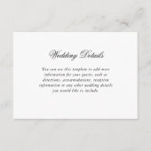 エレガント白黒ス結婚クリプトの詳細 エンクロージャーカード (正面)