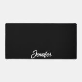 エレガント白黒タイポグラフィ名 デスクマット (正面)