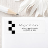 エレガント白黒タイル ラベル (インサイチュ)