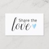 エレガント白黒ターコイズハート美しいサロン 紹介カード (正面)