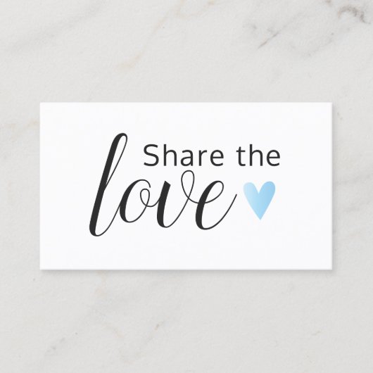 エレガント白黒ターコイズハート美しいサロン 紹介カード (正面)