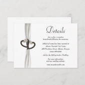 エレガント白黒ダイヤ結婚モンド詳細 エンクロージャーカード (正面/裏面)