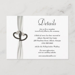 エレガント白黒ダイヤ結婚モンド詳細 エンクロージャーカード