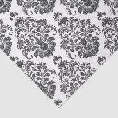 エレガント白黒ダマスクパーティー 薄葉紙 (詳細)