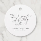 エレガント白黒トレンディースクリプカスタムトありがとう フェイバータグ (正面)