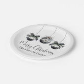 エレガント白黒パーティー ペーパープレート (アングル)