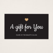 エレガント白黒フェイク金ゴールドハートサロン (正面)