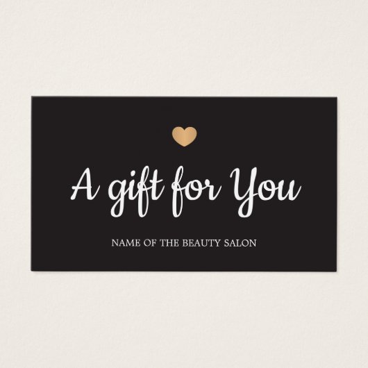 エレガント白黒フェイク金ゴールドハートサロン (正面)