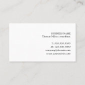 エレガント白黒フェイク金ゴールド線弁護士 名刺 (裏面)