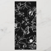 エレガント白黒フローラのフ結婚ラットメニュー メニュー (裏面)