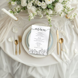 エレガント白黒フローラのメ結婚ニュー