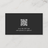 エレガント白黒フローラ結婚共有ザラブ エンクロージャーカード (裏面)