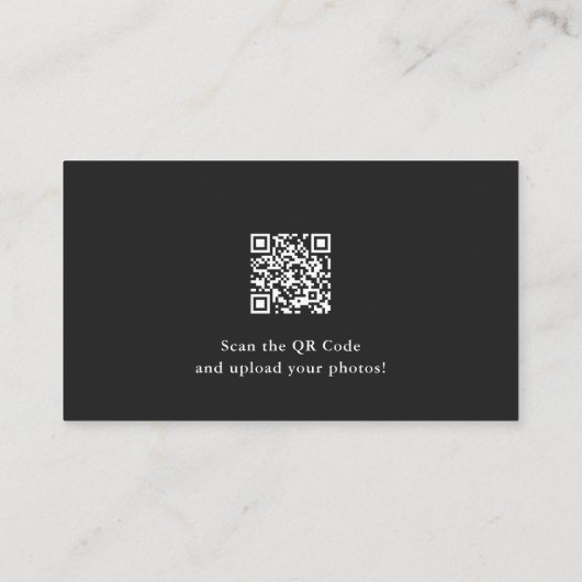 エレガント白黒フローラ結婚共有ザラブ エンクロージャーカード (裏面)