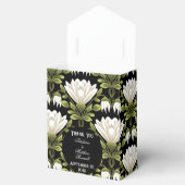 エレガント白黒フローラ結婚：書道 フェイバーボックス (オープン)