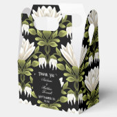 エレガント白黒フローラ結婚:書道 フェイバーボックス (オープン)