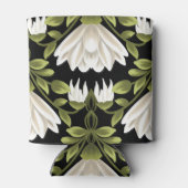 エレガント白黒フローラ結婚：書道 缶クーラー (裏面)