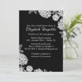 エレガント白黒ブライダルシャワー招待状 招待状 (スタンド正面)