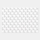 エレガント白黒ブライダル/ウェディングシャワー ラッピングペーパーシート (正面2)