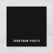 エレガント白黒プシンプルランプロフェッショナルリュックス スクエア名刺 (正面)