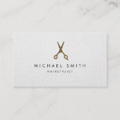 エレガント白黒ヘアスタイリストアポイントメントカード 名刺 (正面)