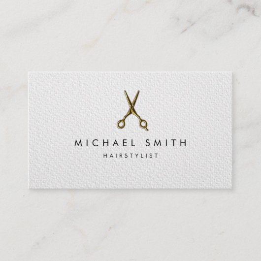 エレガント白黒ヘアスタイリストアポイントメントカード 名刺 (正面)