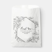 エレガント白黒ボタニカルサンキュー結婚ズ フェイバーバッグ (正面)