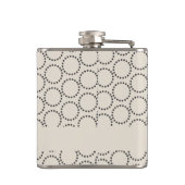 エレガント白黒ミッドセンチュリーモダンカスタムウェディング フラスク (裏面)