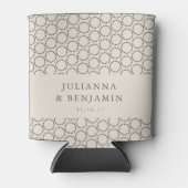 エレガント白黒ミッドセンチュリーモダンカスタムウェディング 缶クーラー (正面)