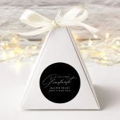 エレガント白黒ミニマリスト卒業 ラウンドシール