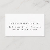 エレガント白黒ミニマルシンプルプロフェッショナル 名刺 (正面)