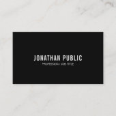 エレガント白黒ミニマルデザインプロフェッショナル 名刺 (正面)