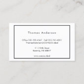 エレガント白黒ミニマル企業の 名刺 (裏面)