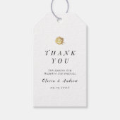 エレガント白黒ミニマル感謝してい者 ギフトタグ (正面)