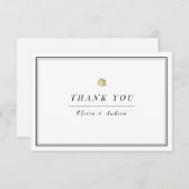 エレガント白黒ミニマル感謝してい者 サンキューカード (正面/裏面)