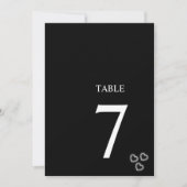 エレガント白黒ミニマル結婚リスト サンキューカード (正面)