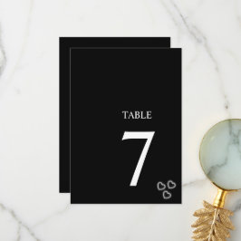 エレガント白黒ミニマル結婚リスト サンキューカード