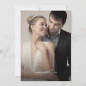 エレガント白黒ミニマル結婚リスト 招待状 (裏面)