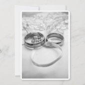 エレガント白黒ミニマル結婚リスト 招待状 (裏面)