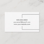 エレガント白黒ミニマル 名刺 (裏面)